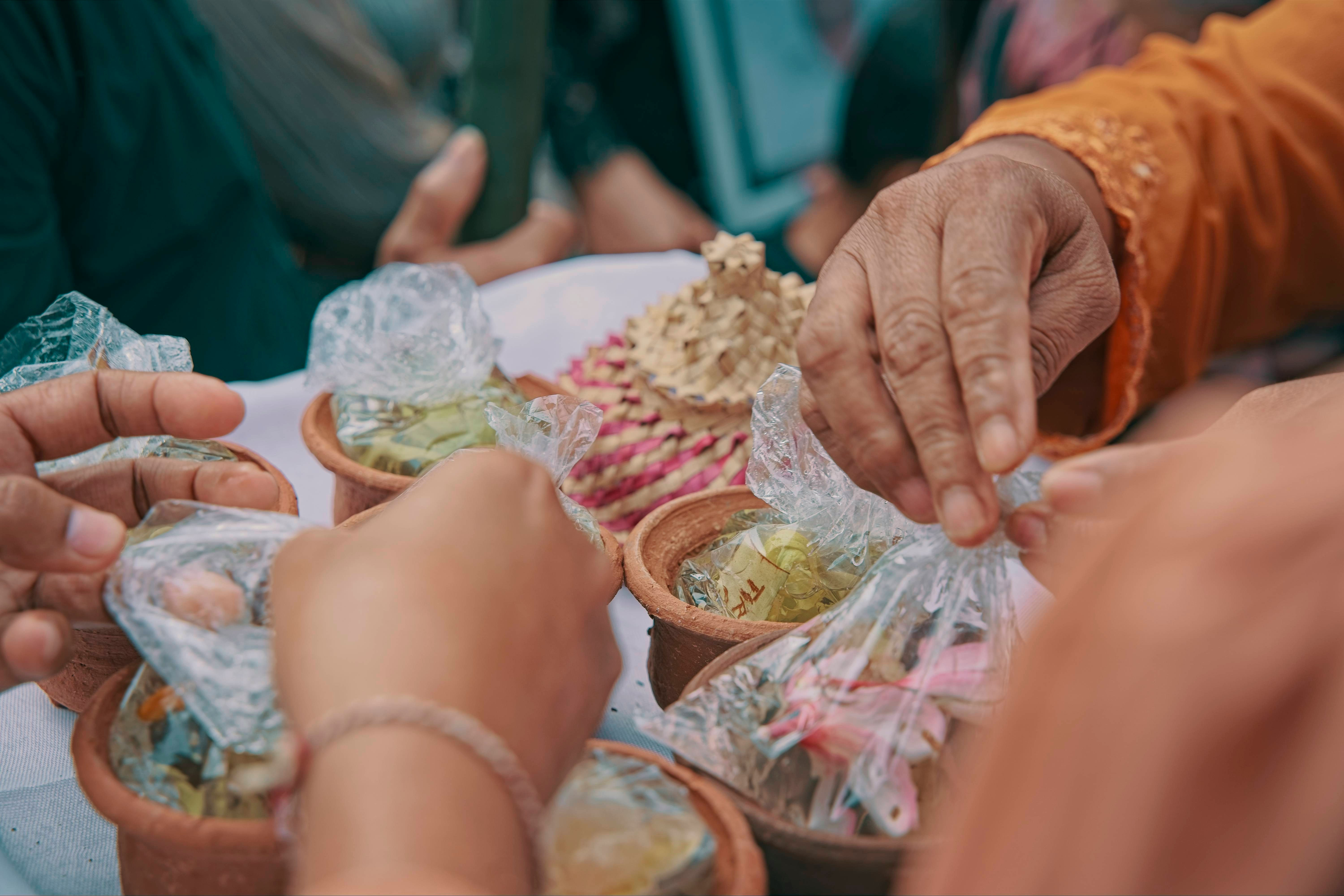 Community gathering at a Hindu festival